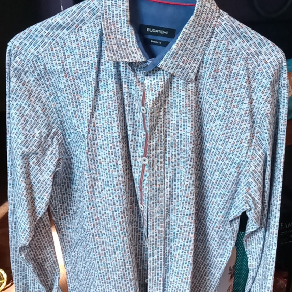 Bugatchi Men's Multicolor Patterned Shirt